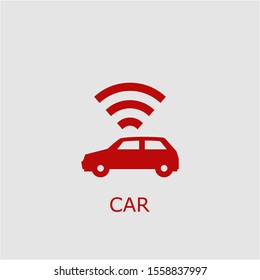 Professional vector car icon. Car symbol that can be used for any platform and purpose. High quality car illustration.
