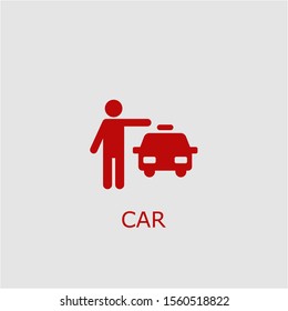 Professional vector car icon. Car symbol that can be used for any platform and purpose. High quality car illustration.