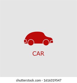 Professional vector car icon. Car symbol that can be used for any platform and purpose. High quality car illustration.