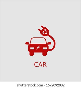Professional vector car icon. Car symbol that can be used for any platform and purpose. High quality car illustration.