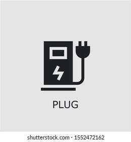 Professional vector car plug icon. Plug symbol that can be used for any platform and purpose. High quality plug illustration.