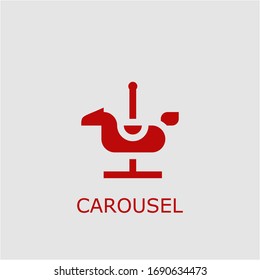 Icono de carrusel vectorial profesional. Símbolo de carrusel que se puede utilizar para cualquier plataforma y propósito. Ilustración carrusel de alta calidad.