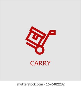 Professional vector carry icon. Carry symbol that can be used for any platform and purpose. High quality carry illustration.
