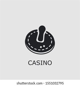 Professional vector casino icon. Casino symbol that can be used for any platform and purpose. High quality casino illustration.