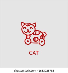 Professional vector cat icon. Cat symbol that can be used for any platform and purpose. High quality cat illustration.