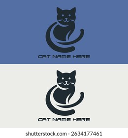 professional vector cat logo design 