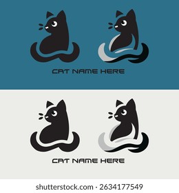 professional vector cat logo design 
