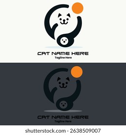 professional vector cat logo design 