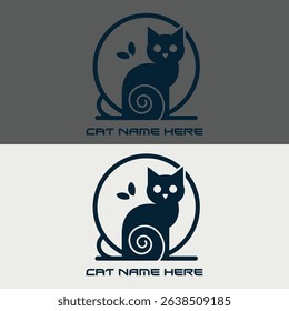 professional vector cat logo design 