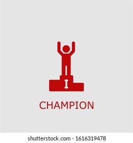 Professional vector champion icon. Champion symbol that can be used for any platform and purpose. High quality champion illustration.