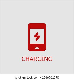 Professional vector charging icon. Charging symbol that can be used for any platform and purpose. High quality charging illustration.