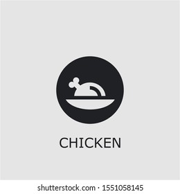 Professional vector chicken icon. Chicken symbol that can be used for any platform and purpose. High quality chicken illustration.