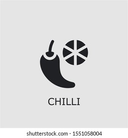 Professional vector chilli icon. Chilli symbol that can be used for any platform and purpose. High quality chilli illustration.