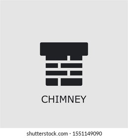 Professional vector chimney icon. Chimney symbol that can be used for any platform and purpose. High quality chimney illustration.