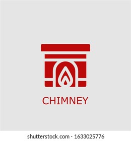 Professional vector chimney icon. Chimney symbol that can be used for any platform and purpose. High quality chimney illustration.