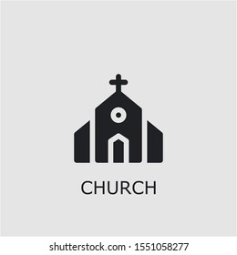 Professional vector church icon. Church symbol that can be used for any platform and purpose. High quality church illustration.