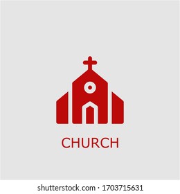 Professional vector church icon. Church symbol that can be used for any platform and purpose. High quality church illustration.