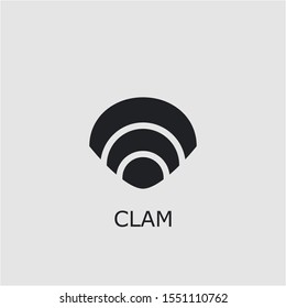 Professional vector clam icon. Clam symbol that can be used for any platform and purpose. High quality clam illustration.