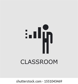 Professional vector classroom icon. Classroom symbol that can be used for any platform and purpose. High quality classroom illustration.