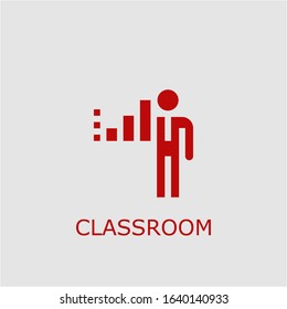 Professional vector classroom icon. Classroom symbol that can be used for any platform and purpose. High quality classroom illustration.