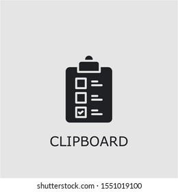 Professional vector clipboard icon. Clipboard symbol that can be used for any platform and purpose. High quality clipboard illustration.