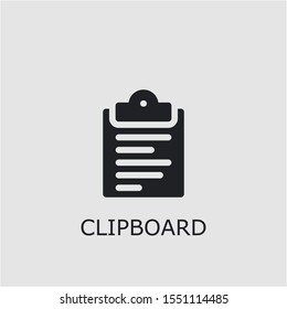 Professional vector clipboard icon. Clipboard symbol that can be used for any platform and purpose. High quality clipboard illustration.
