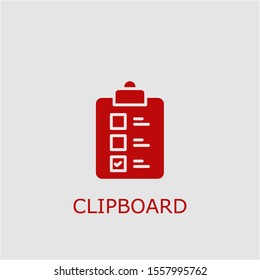 Professional vector clipboard icon. Clipboard symbol that can be used for any platform and purpose. High quality clipboard illustration.