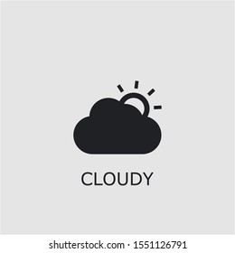 Professional vector cloudy icon. Cloudy symbol that can be used for any platform and purpose. High quality cloudy illustration.