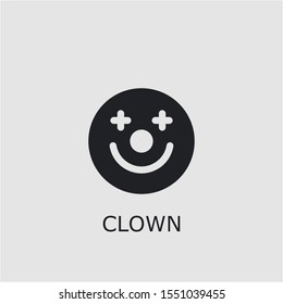 Professional vector clown icon. Clown symbol that can be used for any platform and purpose. High quality clown illustration.