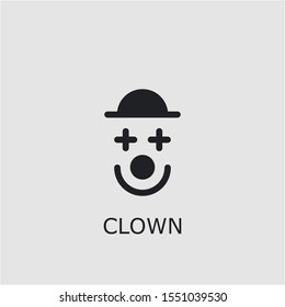 Professional vector clown icon. Clown symbol that can be used for any platform and purpose. High quality clown illustration.