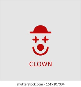 Professional vector clown icon. Clown symbol that can be used for any platform and purpose. High quality clown illustration.