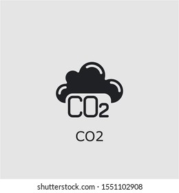 Professional vector co2 icon. Co2 symbol that can be used for any platform and purpose. High quality co2 illustration.