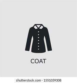 Professional vector coat icon. Coat symbol that can be used for any platform and purpose. High quality coat illustration.