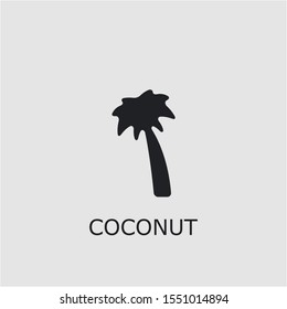 Professional vector coconut icon. Coconut symbol that can be used for any platform and purpose. High quality coconut illustration.