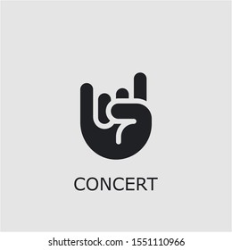 Professional vector concert icon. Concert symbol that can be used for any platform and purpose. High quality concert illustration.