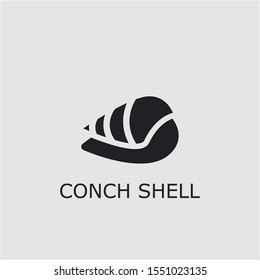 Professional vector conch shell icon. Conch shell symbol that can be used for any platform and purpose. High quality conch shell illustration.