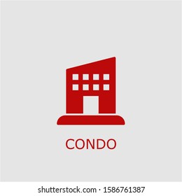 Professional vector condo icon. Condo symbol that can be used for any platform and purpose. High quality condo illustration.