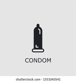 Professional vector condom icon. Condom symbol that can be used for any platform and purpose. High quality condom illustration.