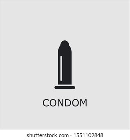 Professional vector condom icon. Condom symbol that can be used for any platform and purpose. High quality condom illustration.