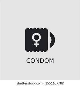 Professional vector condom icon. Condom symbol that can be used for any platform and purpose. High quality condom illustration.