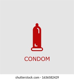 Professional vector condom icon. Condom symbol that can be used for any platform and purpose. High quality condom illustration.