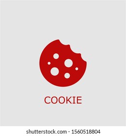 Icono de cookie vectorial profesional. Símbolo de cookie que se puede utilizar para cualquier plataforma y propósito. Ilustración de galletas de alta calidad.