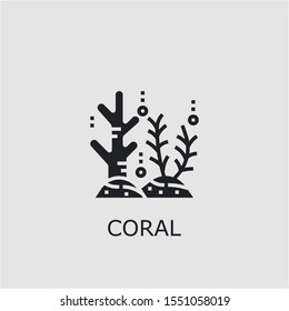 Professional vector coral icon. Coral symbol that can be used for any platform and purpose. High quality coral illustration.