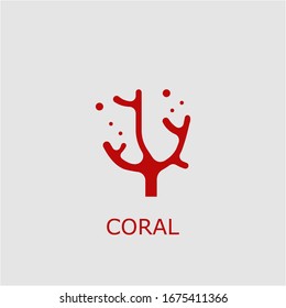 Professional Vector Coral Icon. Coral Symbol That Can Be Used For Any Platform And Purpose. High Quality Coral Illustration.