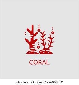 Professional vector coral icon. Coral symbol that can be used for any platform and purpose. High quality coral illustration.