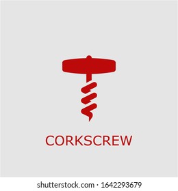 Professional vector corkscrew icon. Corkscrew symbol that can be used for any platform and purpose. High quality corkscrew illustration.