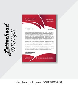 Plantilla de identidad corporativa de vector profesional, diseño de cabeza de letra creativa de negocio conjunto de un tamaño de 4 y una forma única de color estilo de tema de trabajo de color diseño de empresa Latter Head
