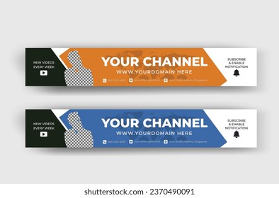 professional Vector corporate unique YouTube cover template, YouTube banner channel art or cover template design