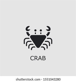 Professional vector crab icon. Crab symbol that can be used for any platform and purpose. High quality crab illustration.