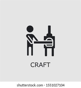 Professional vector craft icon. Craft symbol that can be used for any platform and purpose. High quality craft illustration.